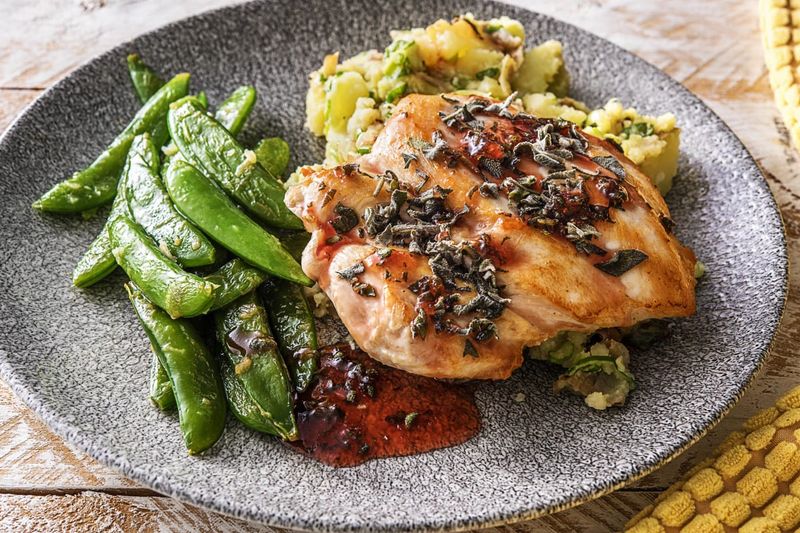Tarragon Chicken With Snap Peas