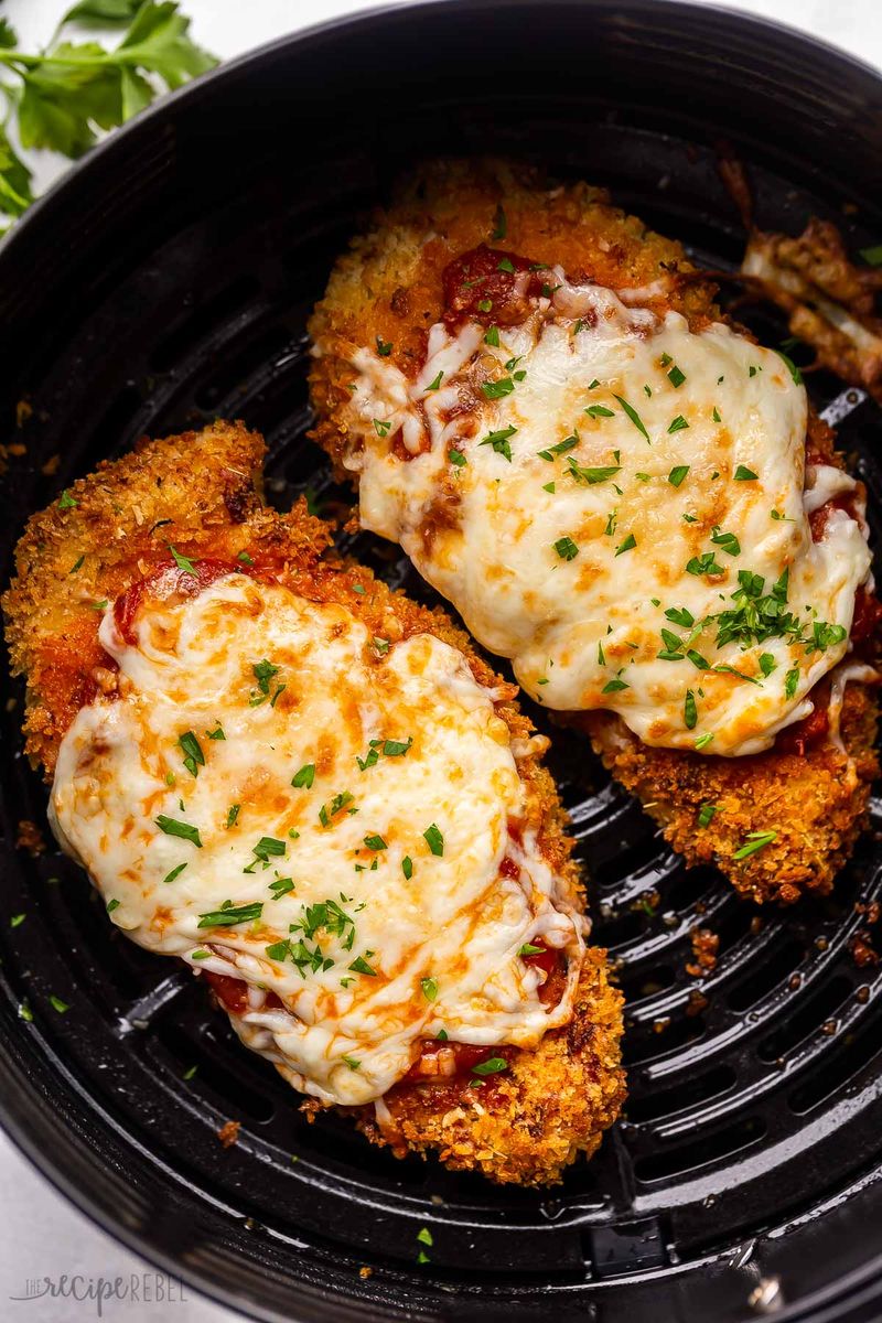 Air Fryer Parmesan Chicken Cutlets