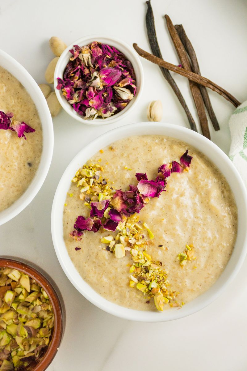 Pistachio Cardamom Rice Pudding