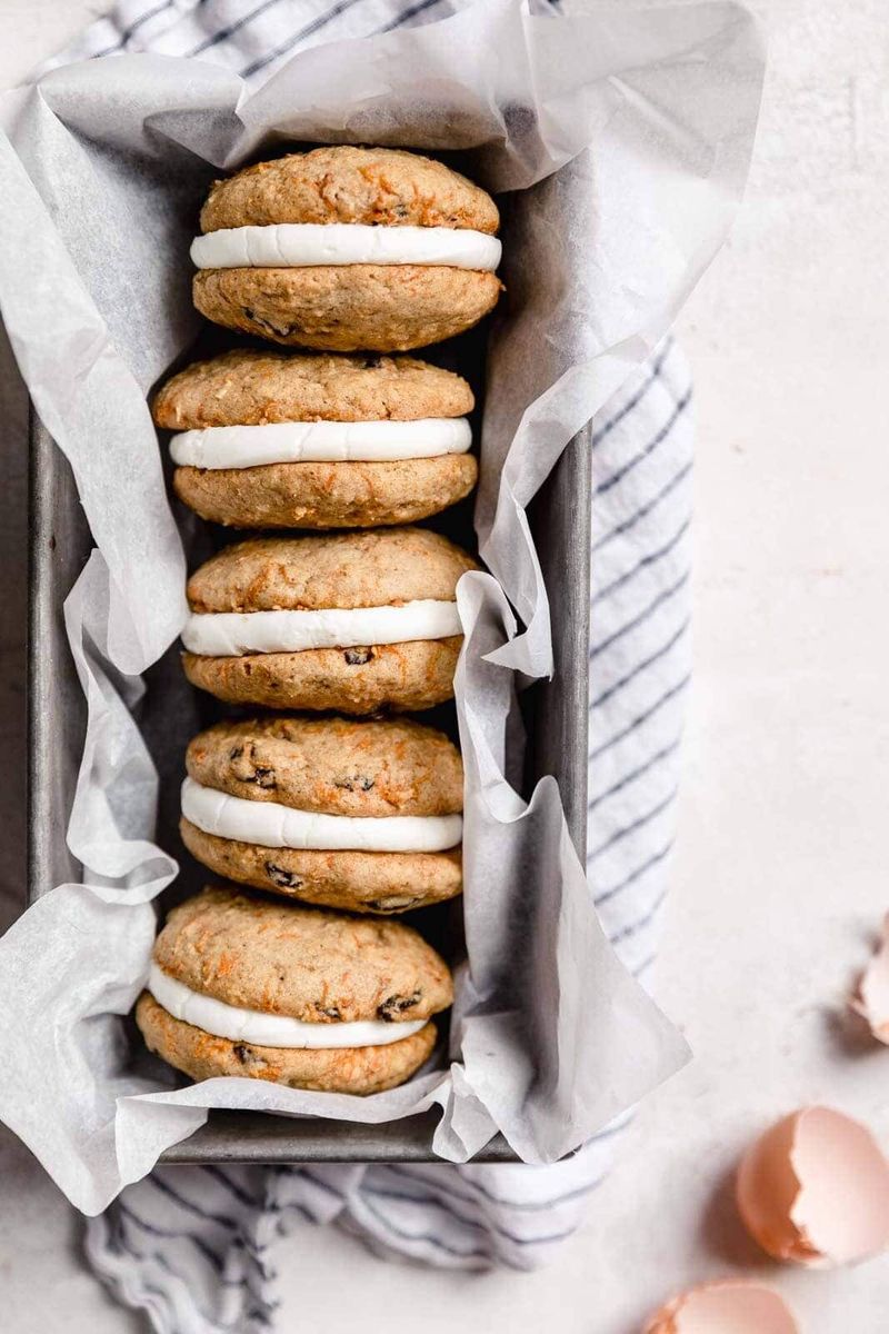 Carrot Cake Sandwich Cookies