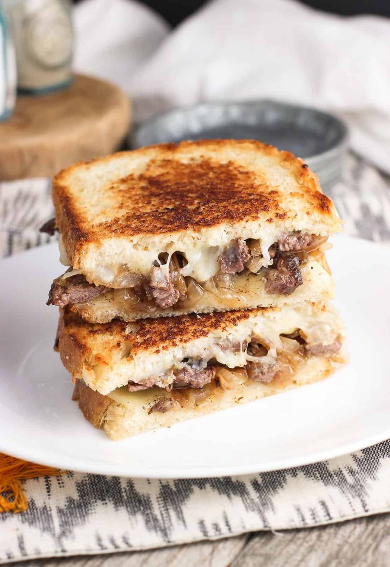 Pennsylvania's Cheesesteak Grilled Cheese Mashup