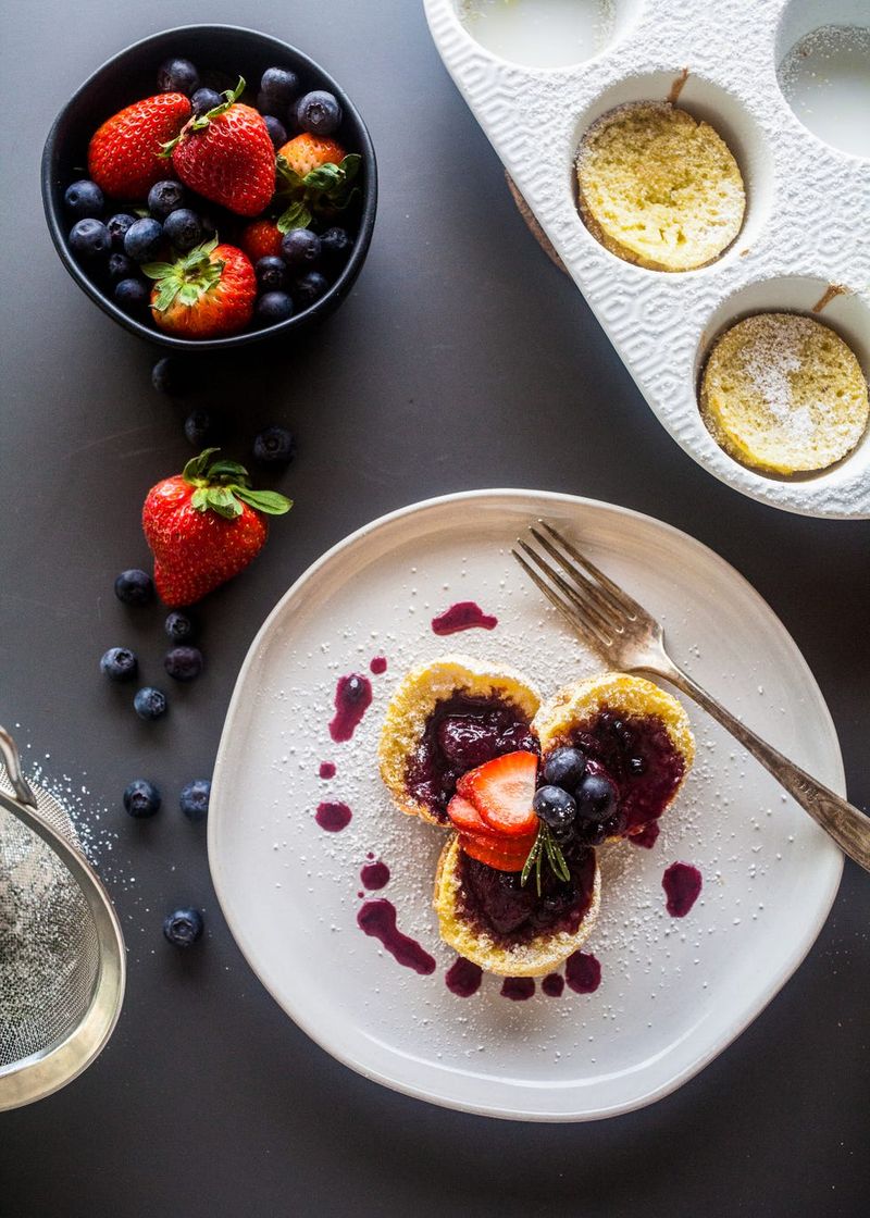 Mini Dutch Baby Pancakes With Berry Compote