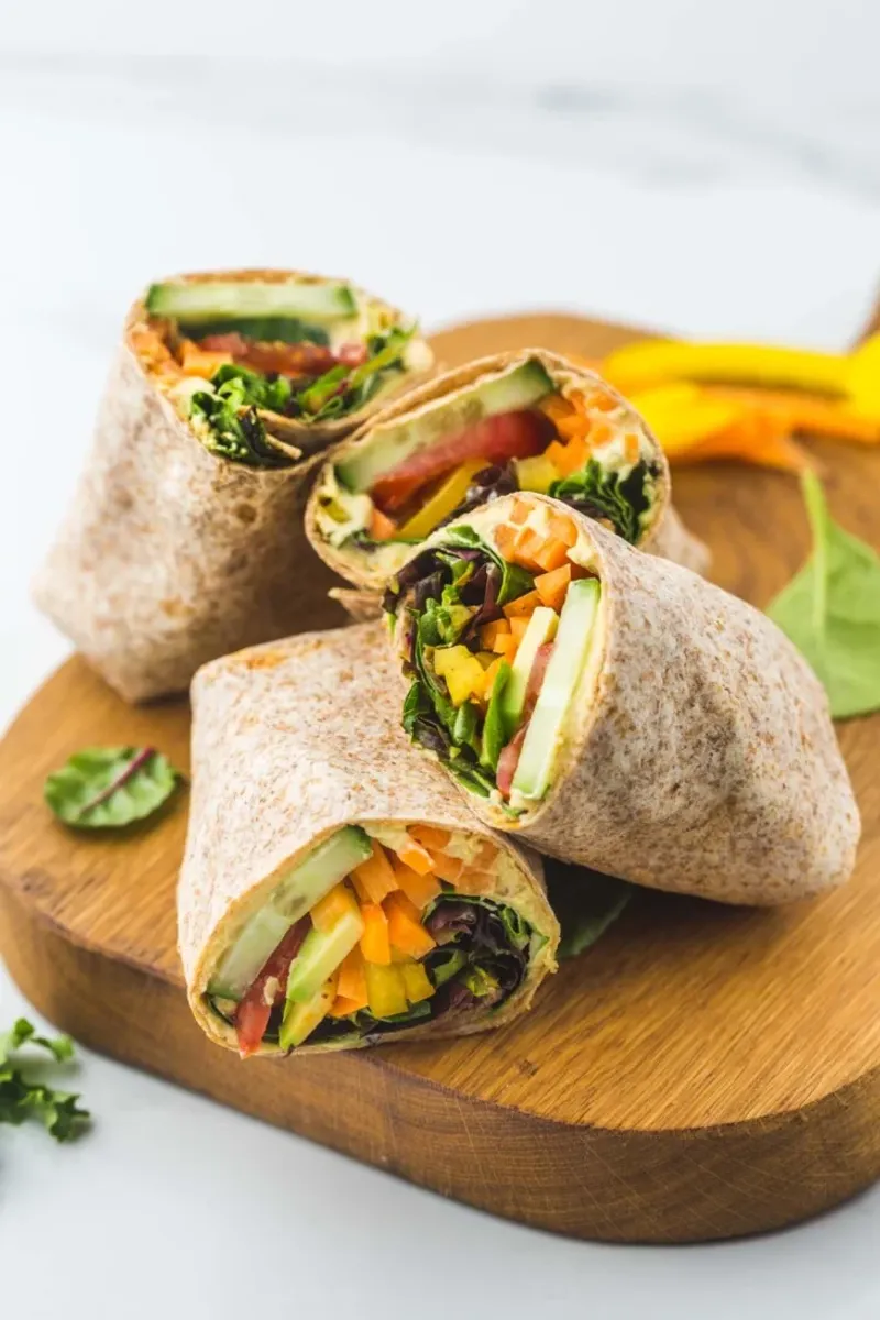 Rainbow Veggie Wraps