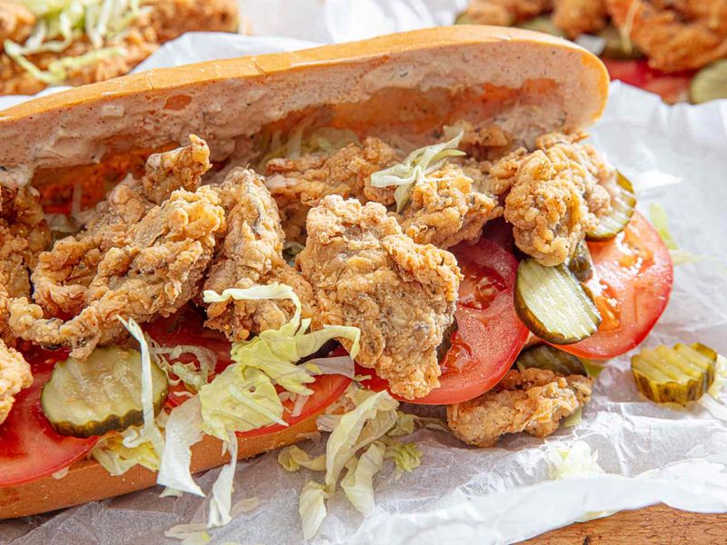 Oyster Po' Boy Sandwich
