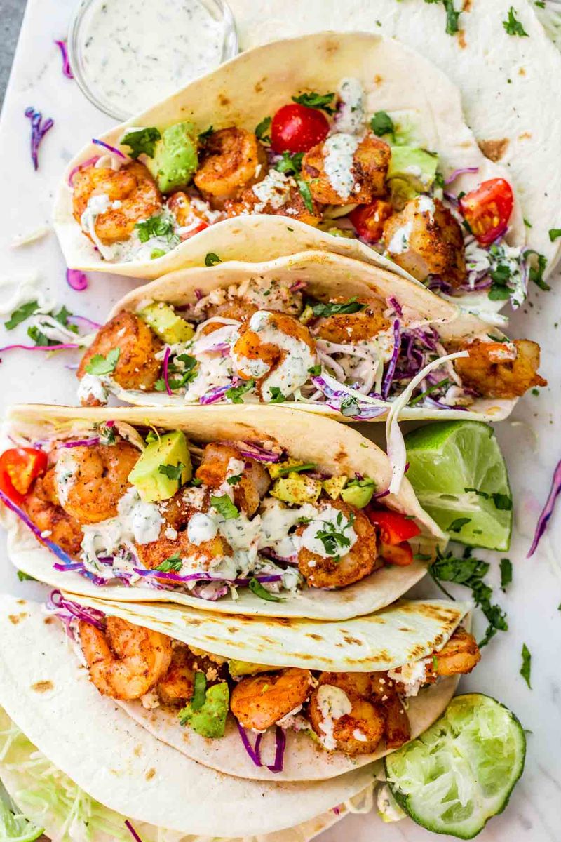 Cajun Shrimp Tacos With Slaw