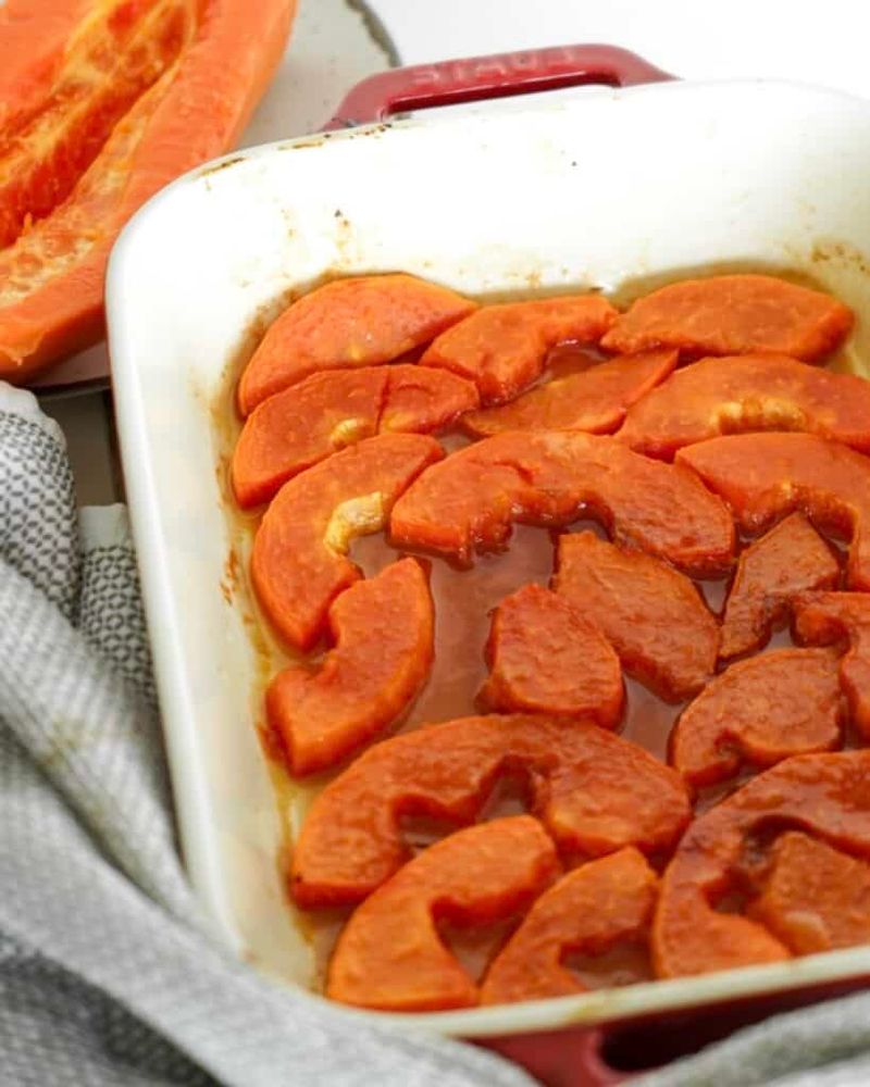 Roasted Papaya With Honey And Cinnamon