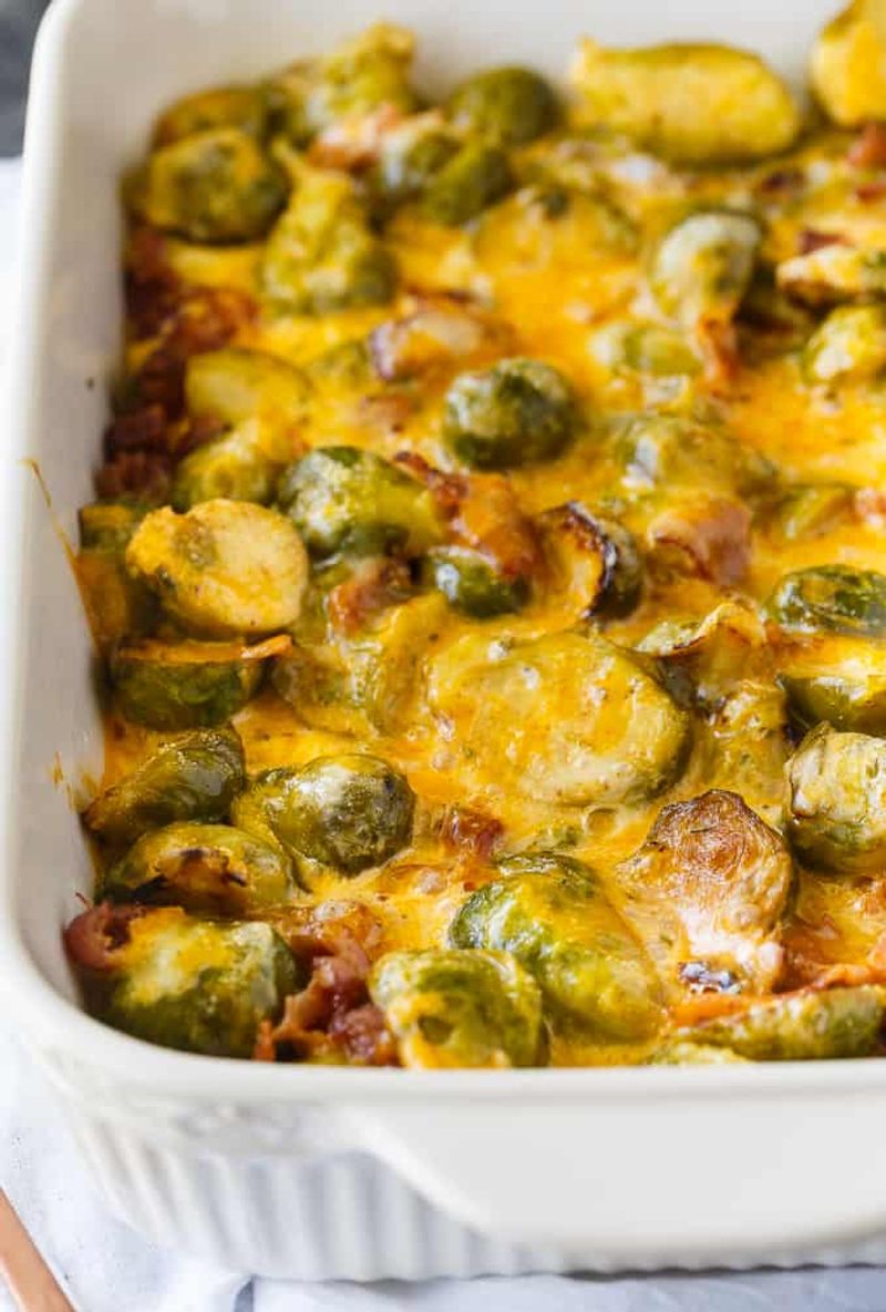 Brussels Sprouts Tater Tot Casserole