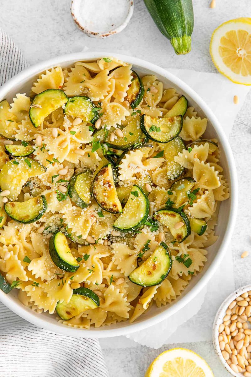 Farfalle With Zucchini, Corn, And Fresh Thyme