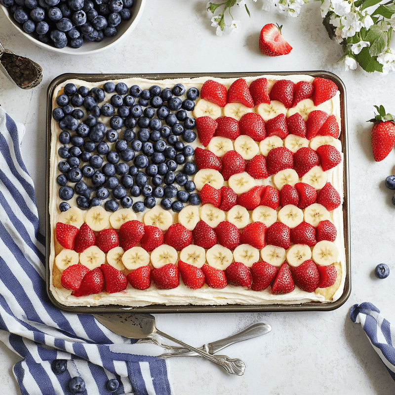 American Flag Fruit Pizza