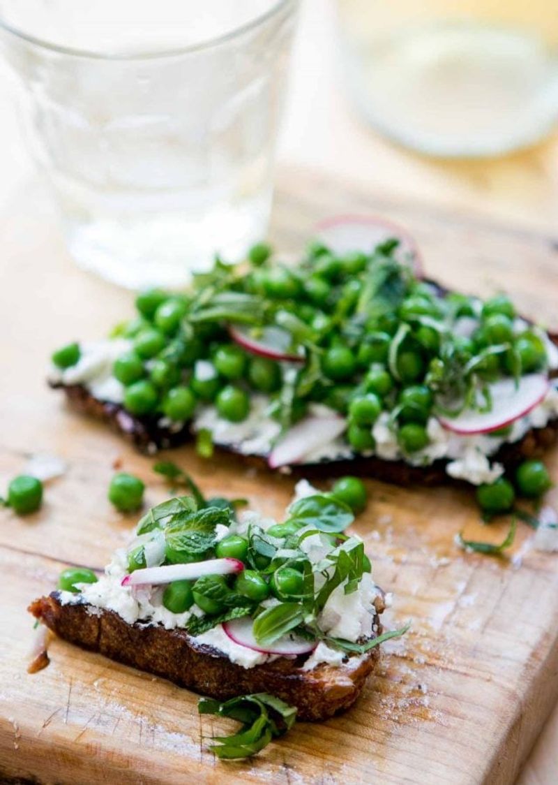 Smashed Peas On Sourdough