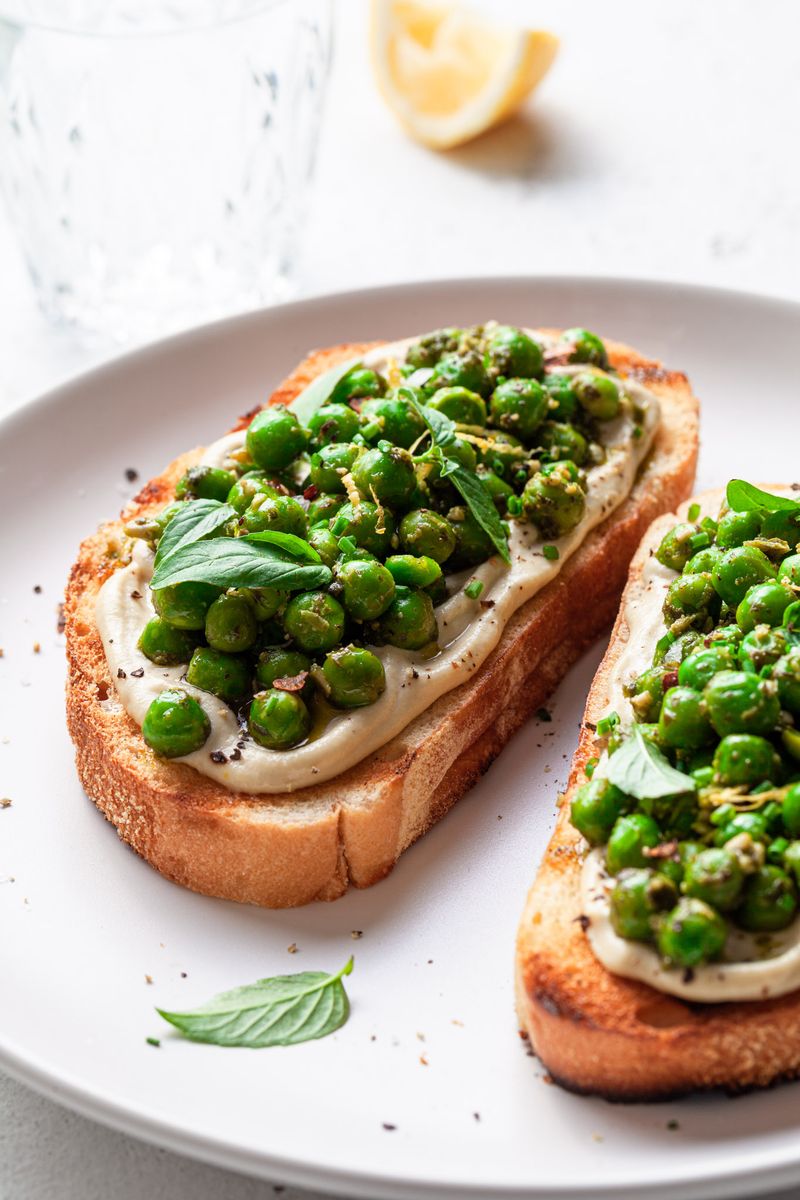 Fresh Pea And Ricotta Toast