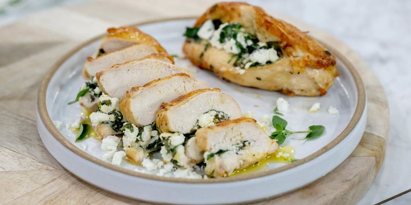 Spinach And Feta Stuffed Chicken Breasts