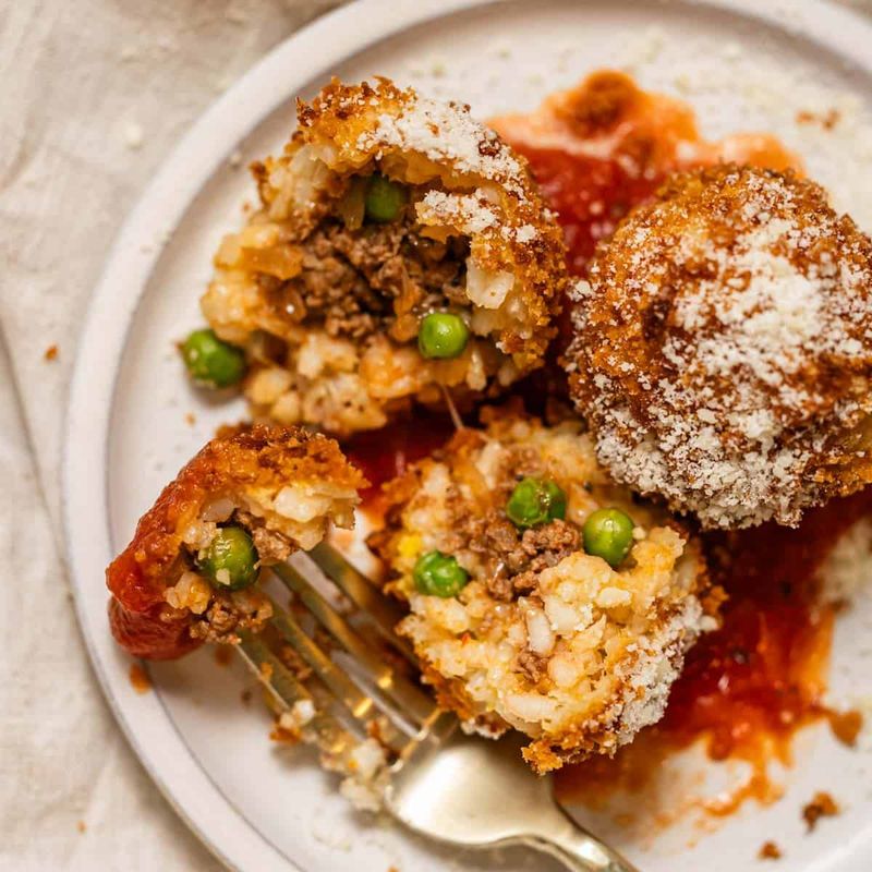 Pea and Parmesan Arancini