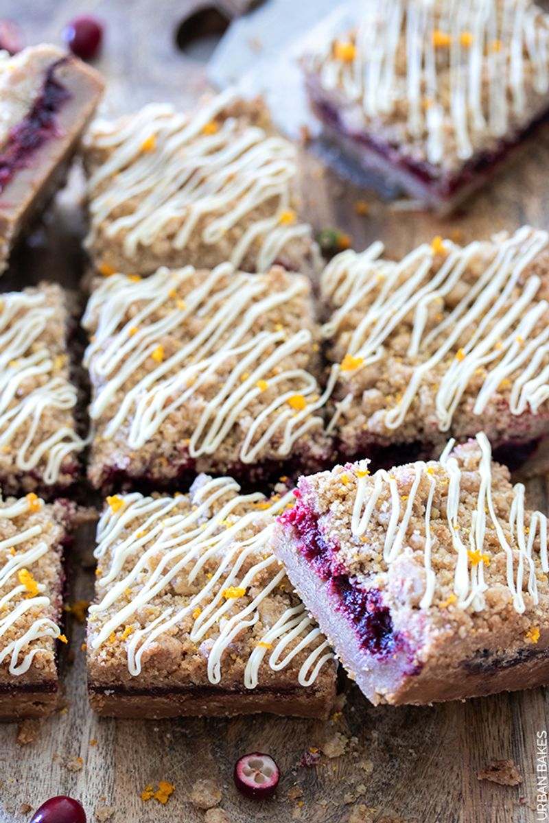 Cranberry Orange Shortbread Bars