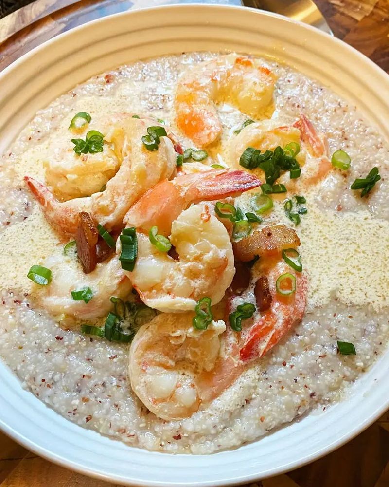 Shrimp And Grits With Bacon And Scallions