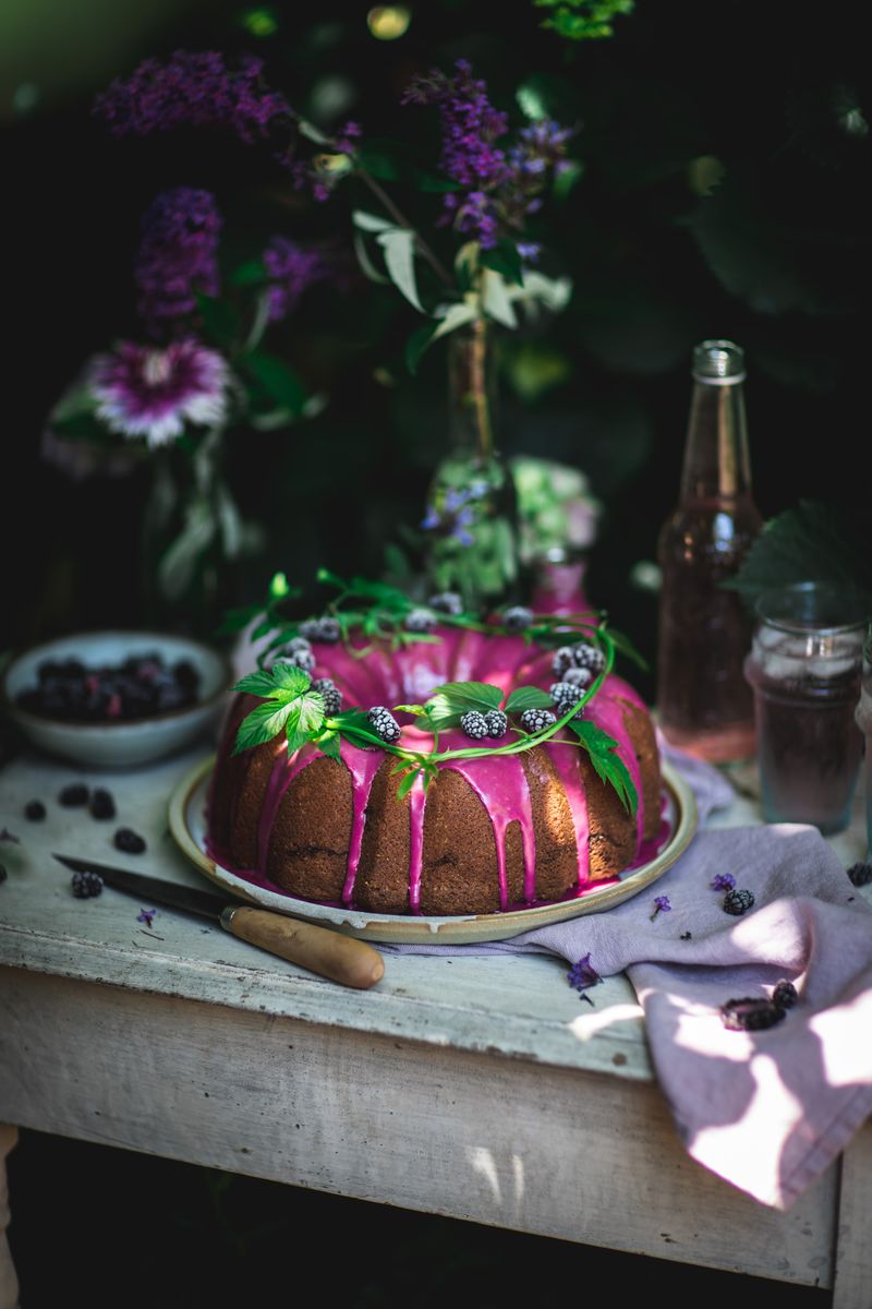Blackberry Basil Bundt