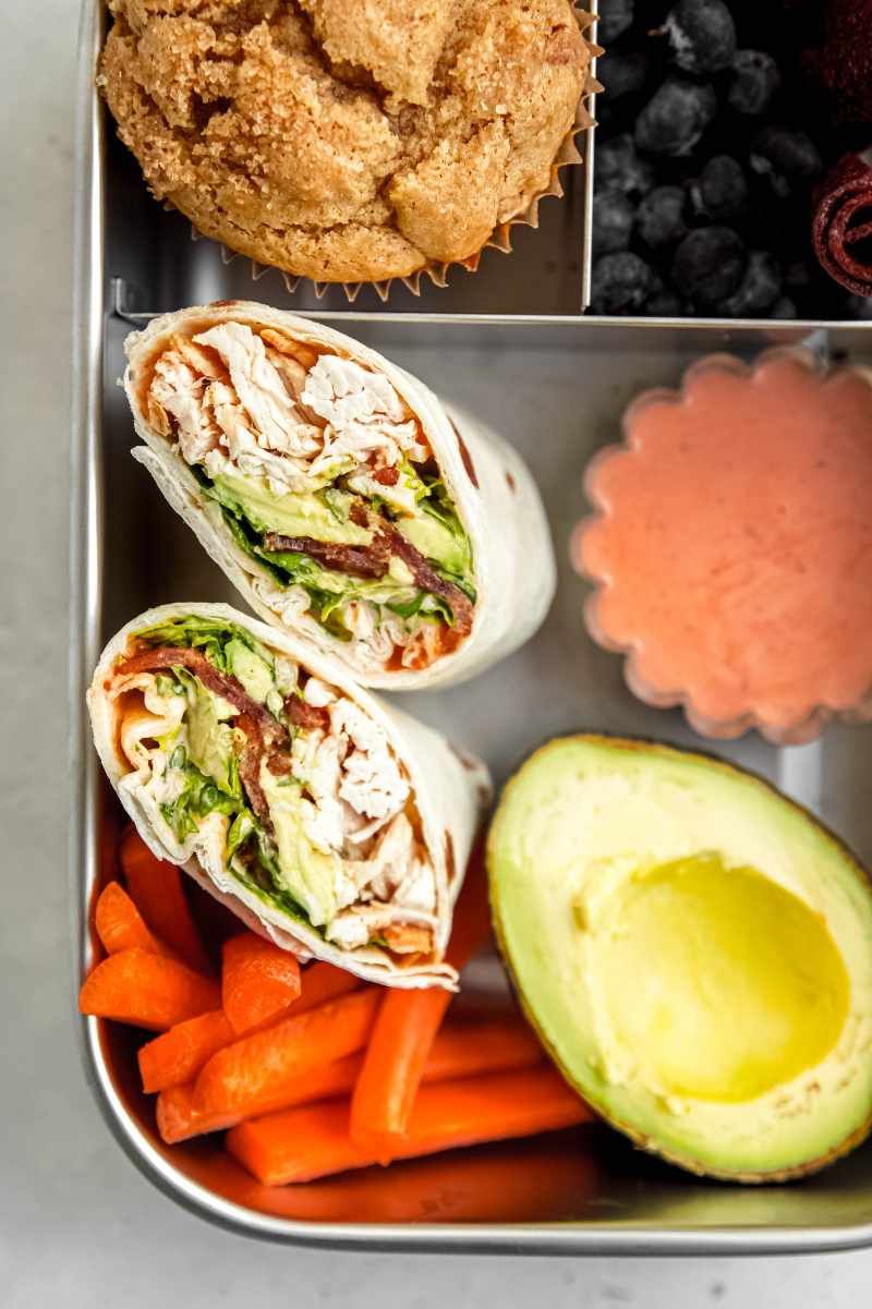 Leftover Chicken Wraps With Lettuce And Ranch