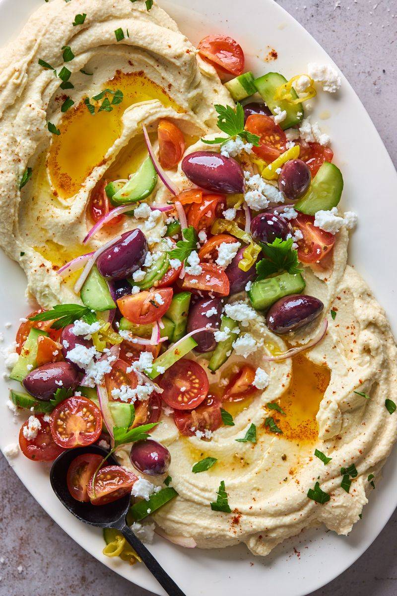 Loaded Mediterranean Hummus Bowls