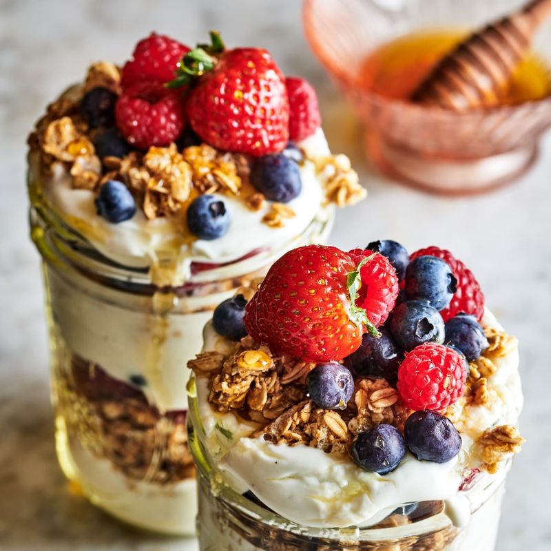Portable Greek Yogurt Parfait Jars