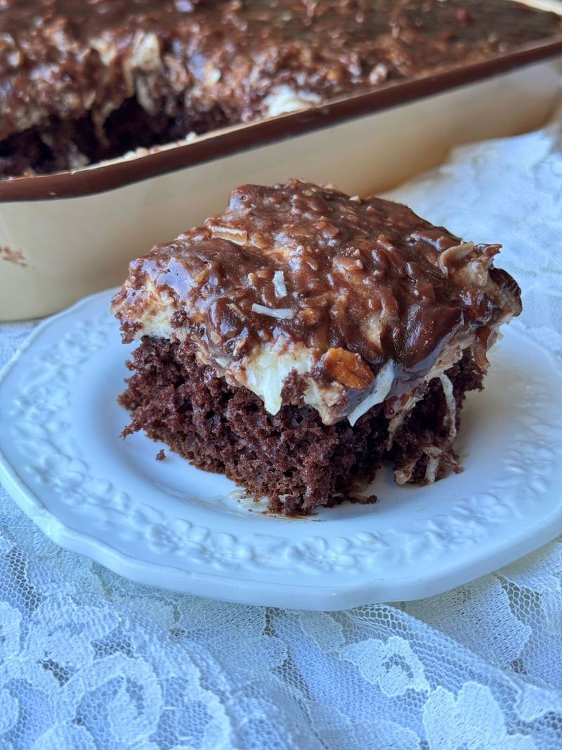 Almond Joy Sheet Cake