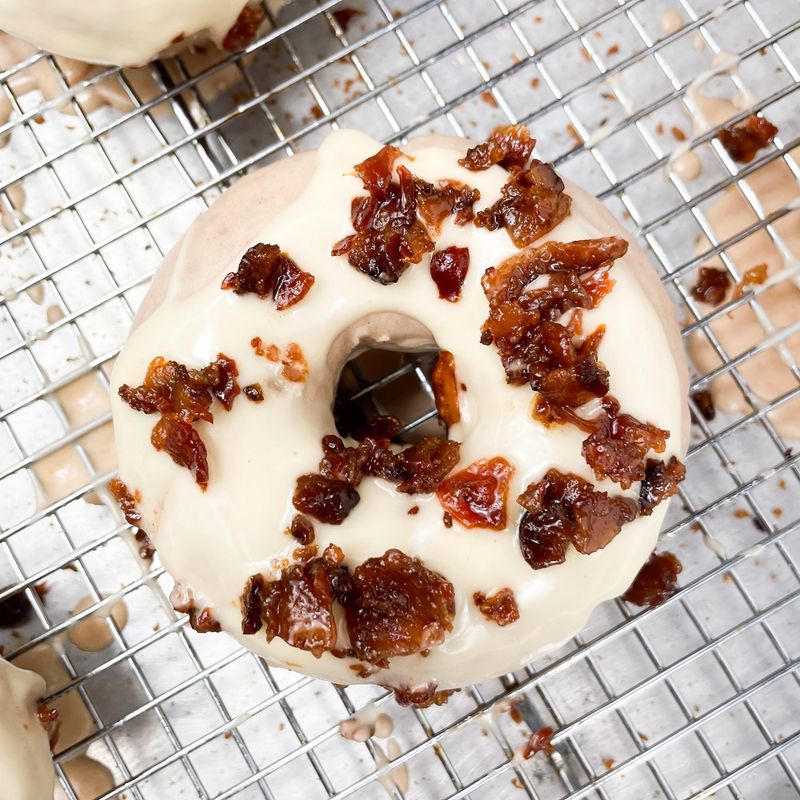 Candied Bacon Maple Donuts