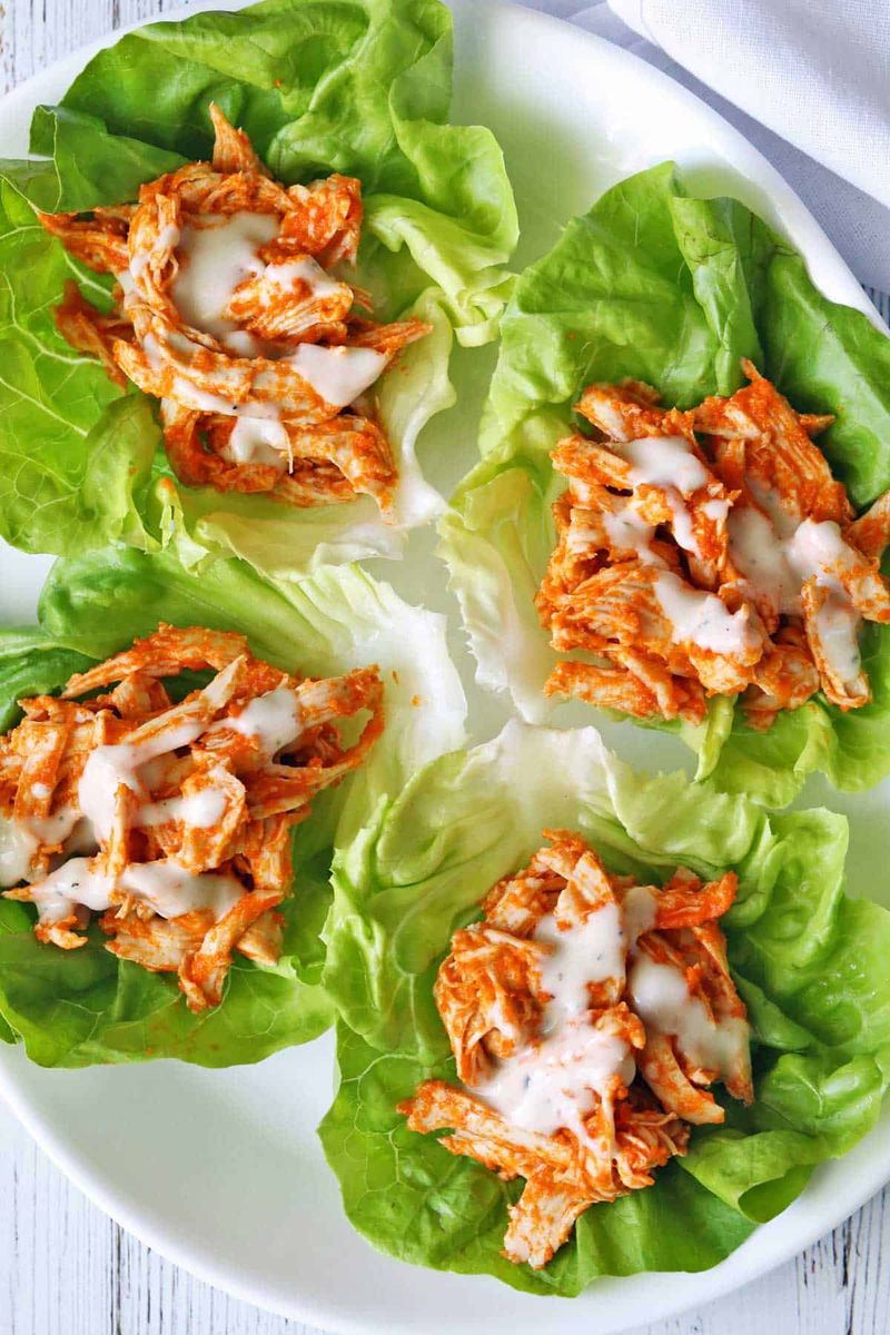 Buffalo Chicken Lettuce Wraps