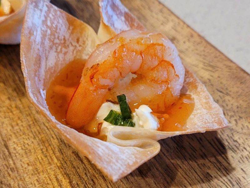 Sweet Chili Shrimp Wonton Cups
