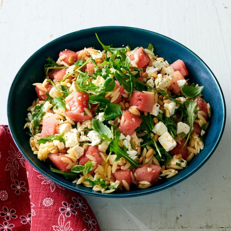 Watermelon Feta Orzo Shocker