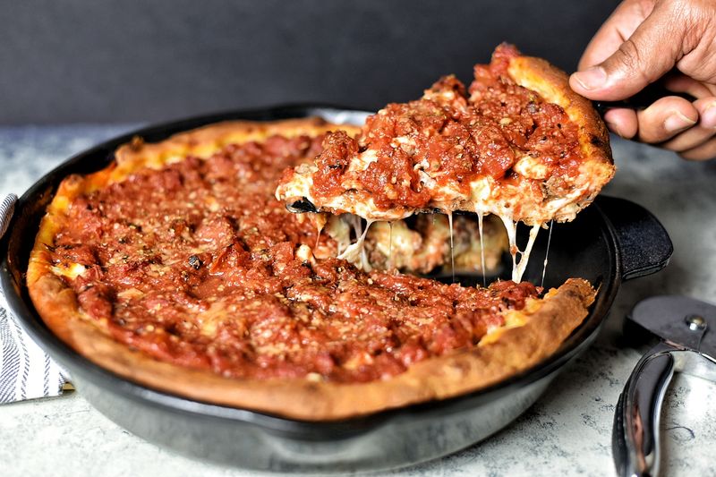 Meat Lovers’ Deep Dish Pizza