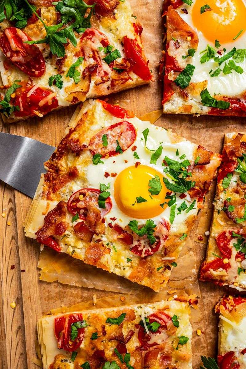 Breakfast Pizza With Tofu Scramble Or Eggs
