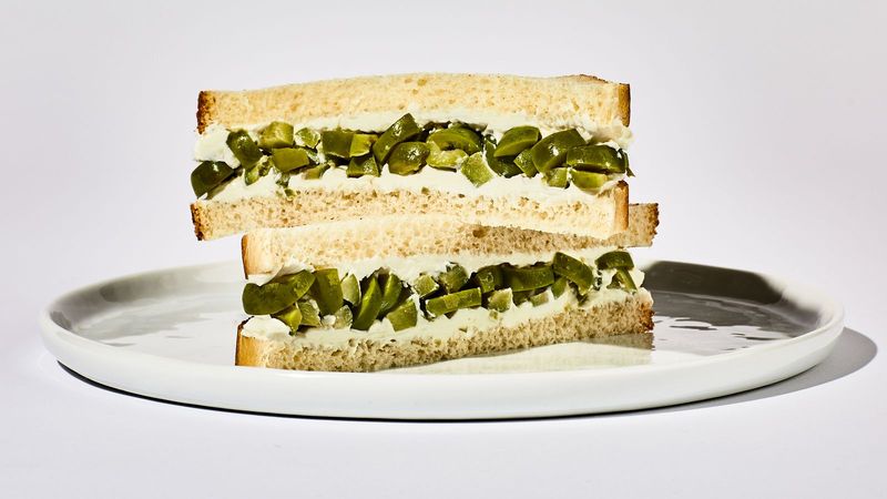 Cream Cheese And Olive Sandwiches