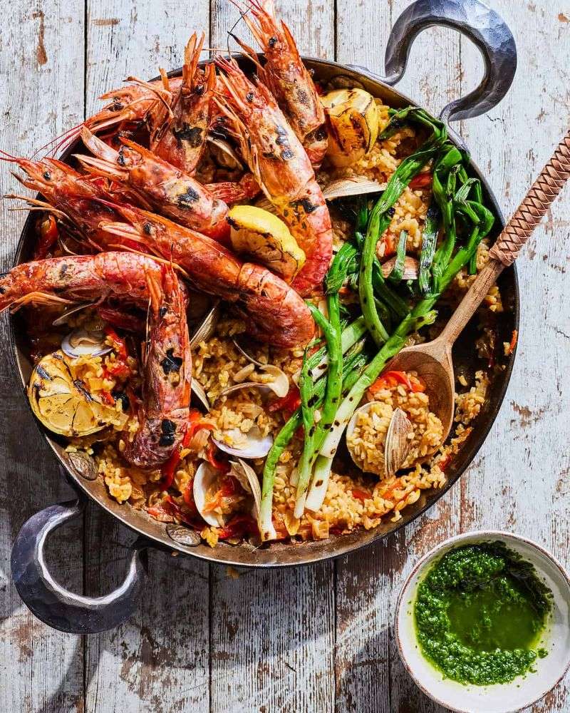 Saffron-Infused Seafood Paella