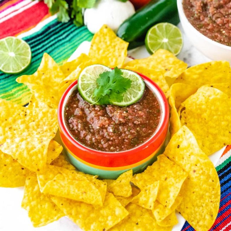Unflavored Corn Chips With Store-Bought Salsa