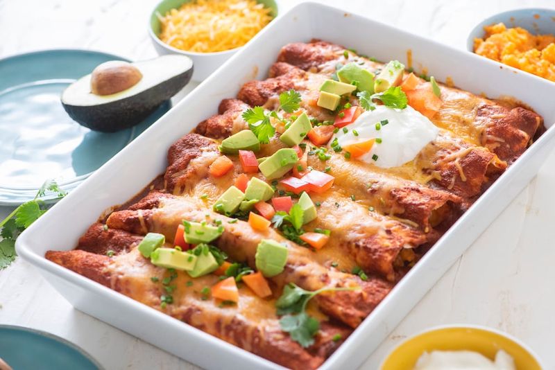 Sweet Potato And Black Bean Enchiladas