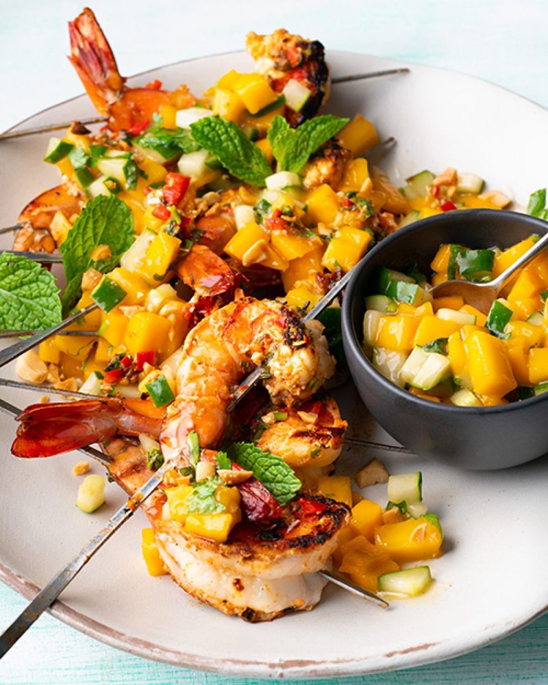 Prawns With Mango Salsa