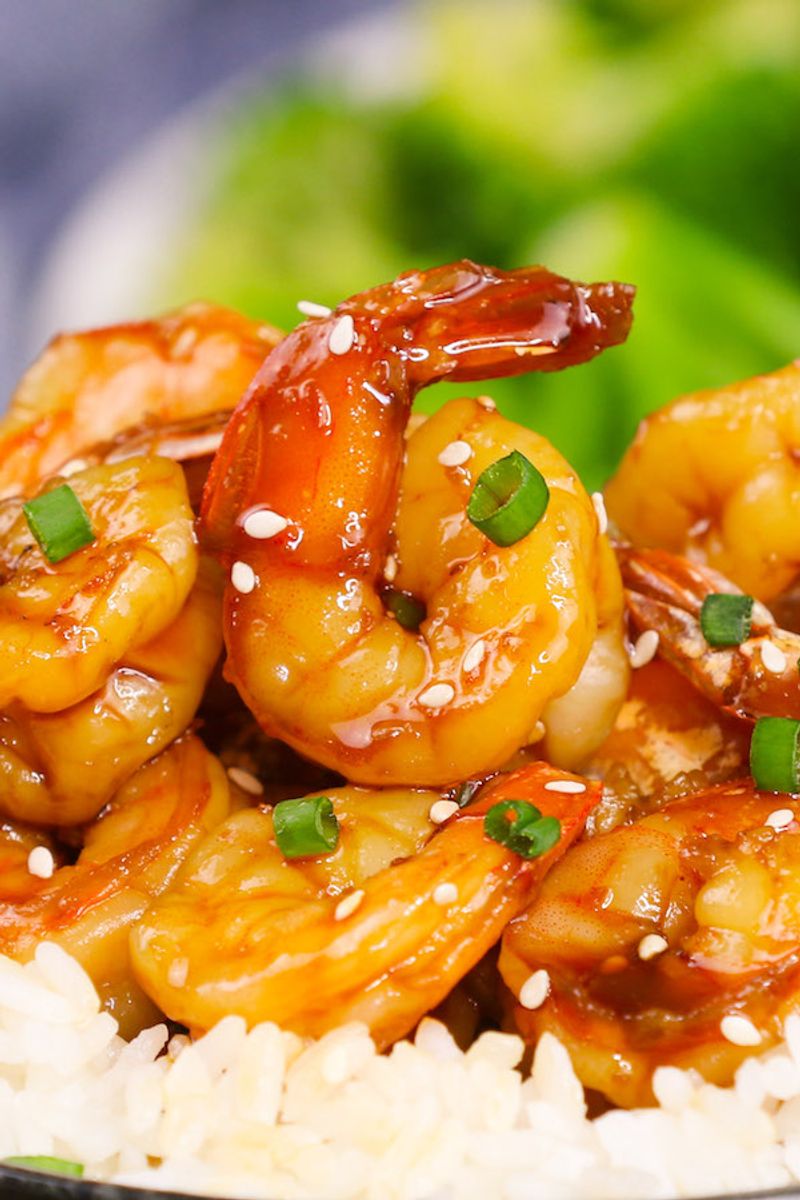 Teriyaki Glazed Prawns