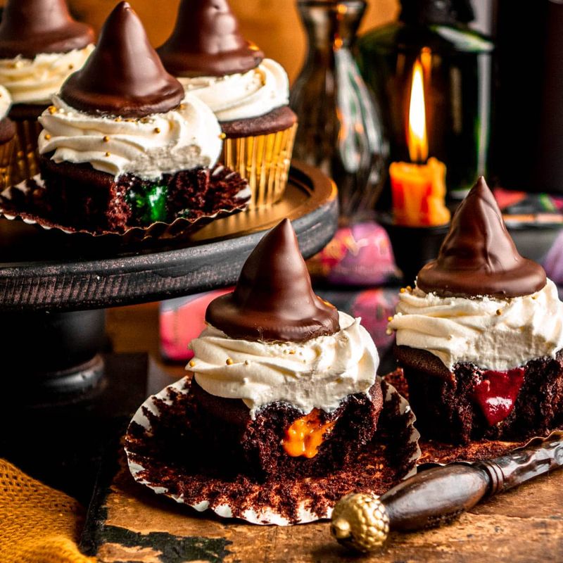 Sorting Hat Cupcakes With Surprise Inside
