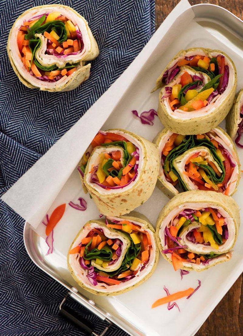 Rainbow Veggie Pinwheels