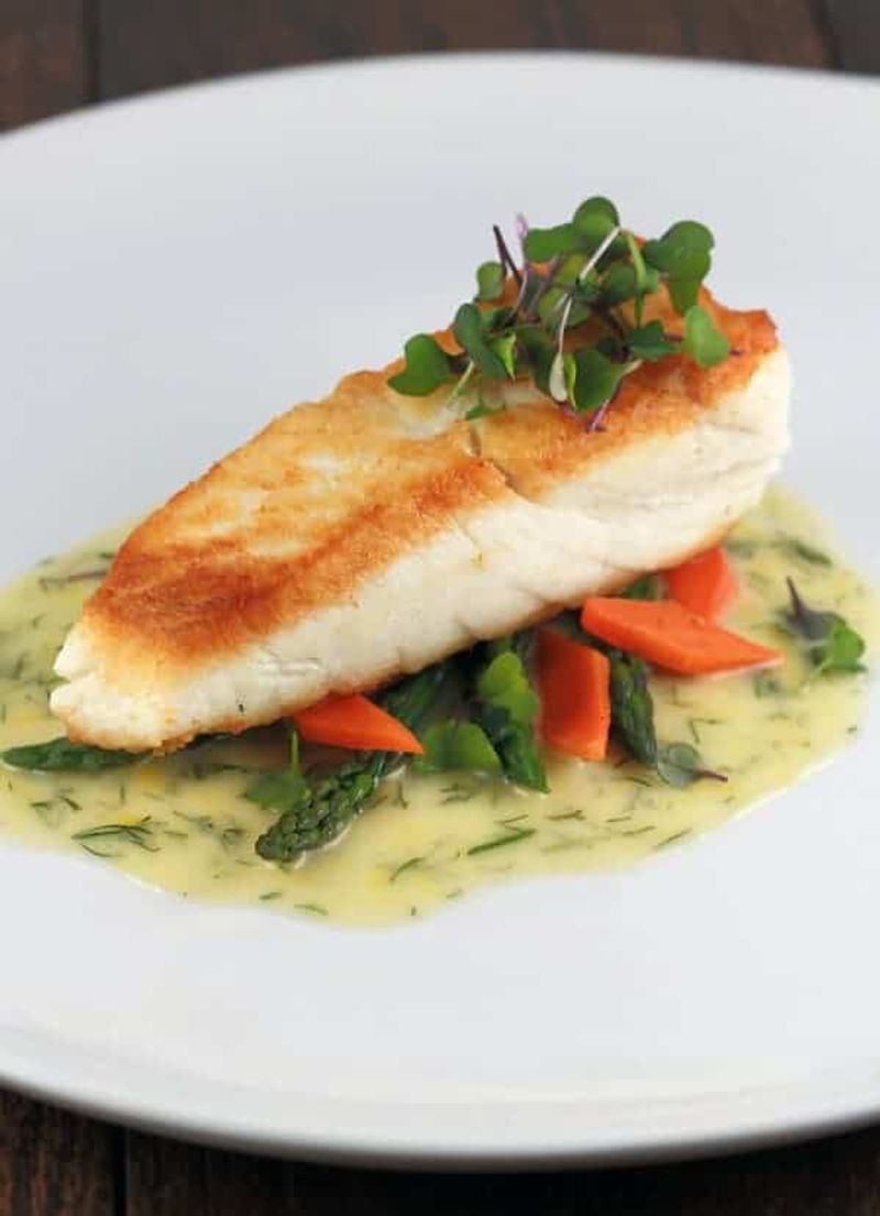 Pan-Seared Halibut With Lemon Beurre Blanc