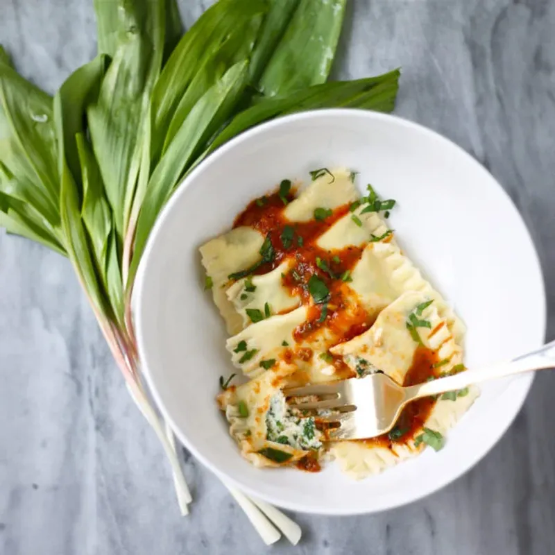 Ramp And Ricotta Ravioli