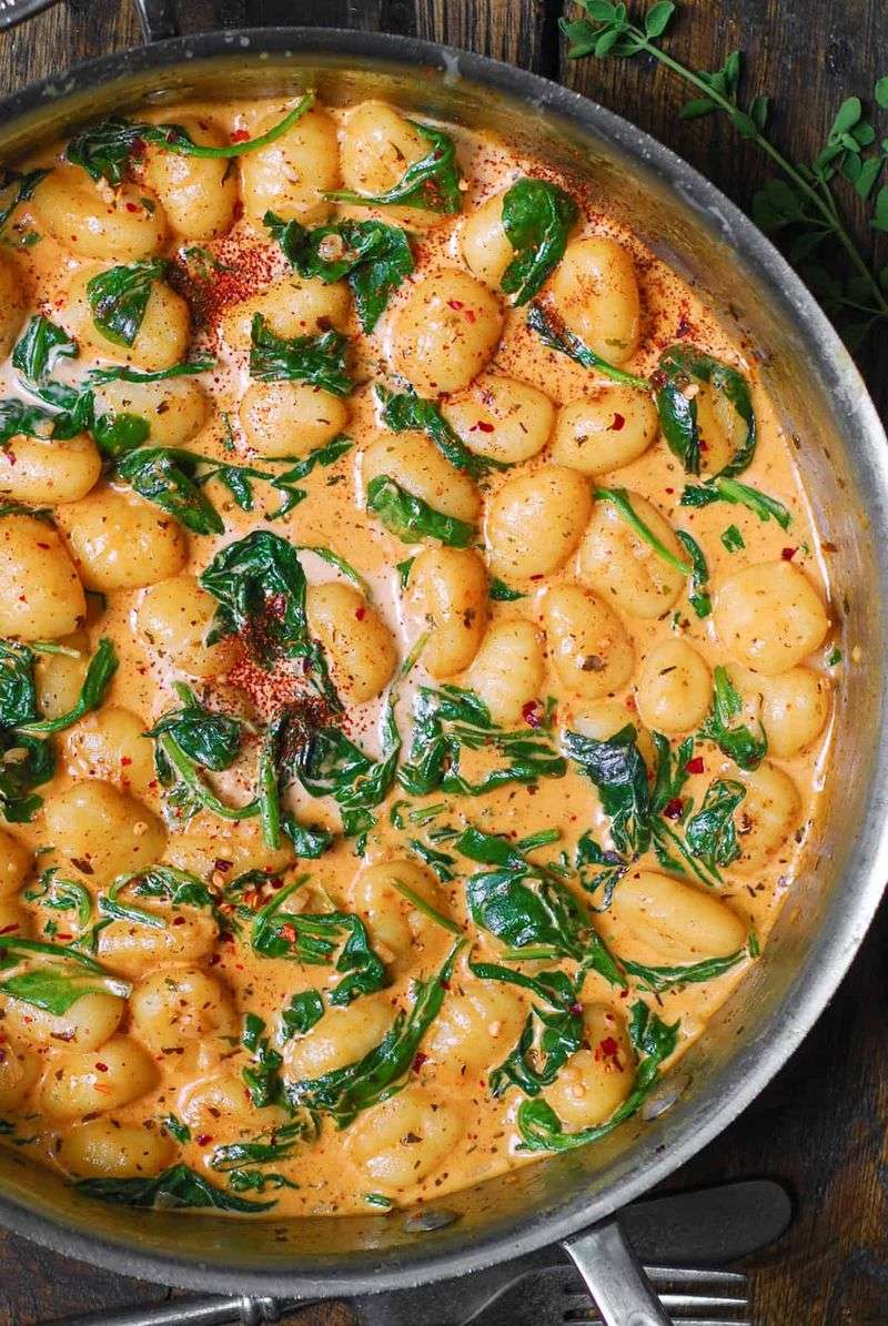 Creamy Gnocchi With Spinach and Parmesan