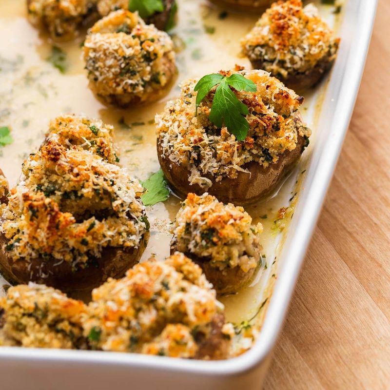 Stuffed Mushroom Caps