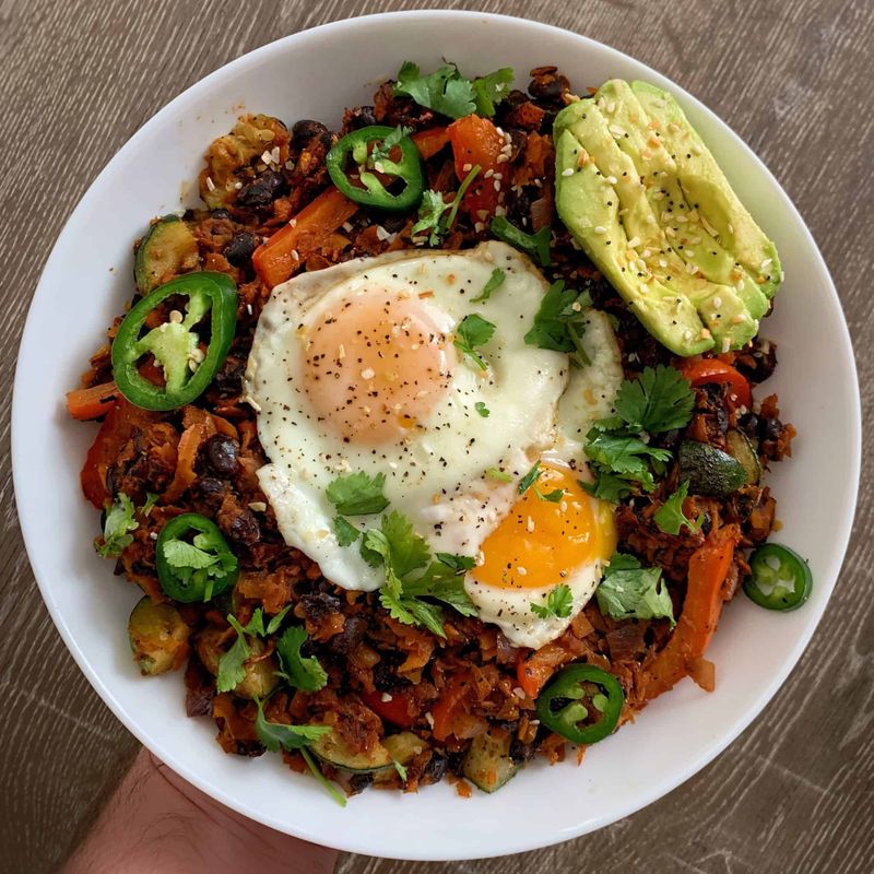 Bison And Sweet Potato Hash