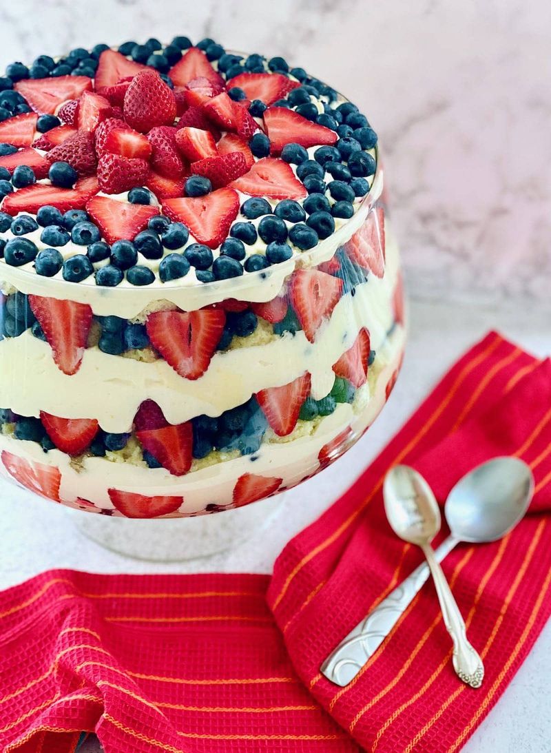 Patriotic Berry Trifle