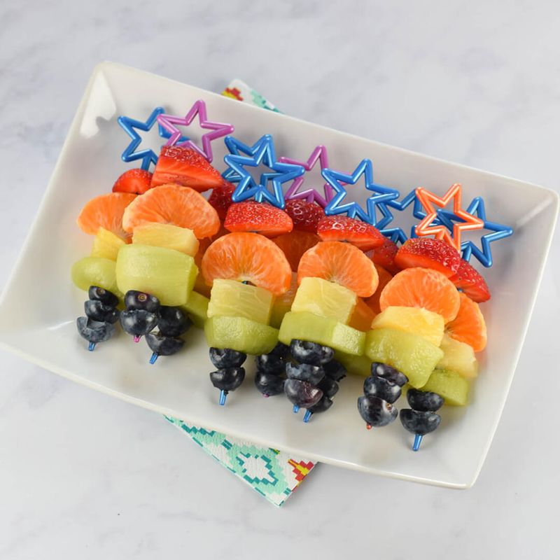 Rainbow Fruit Kebabs