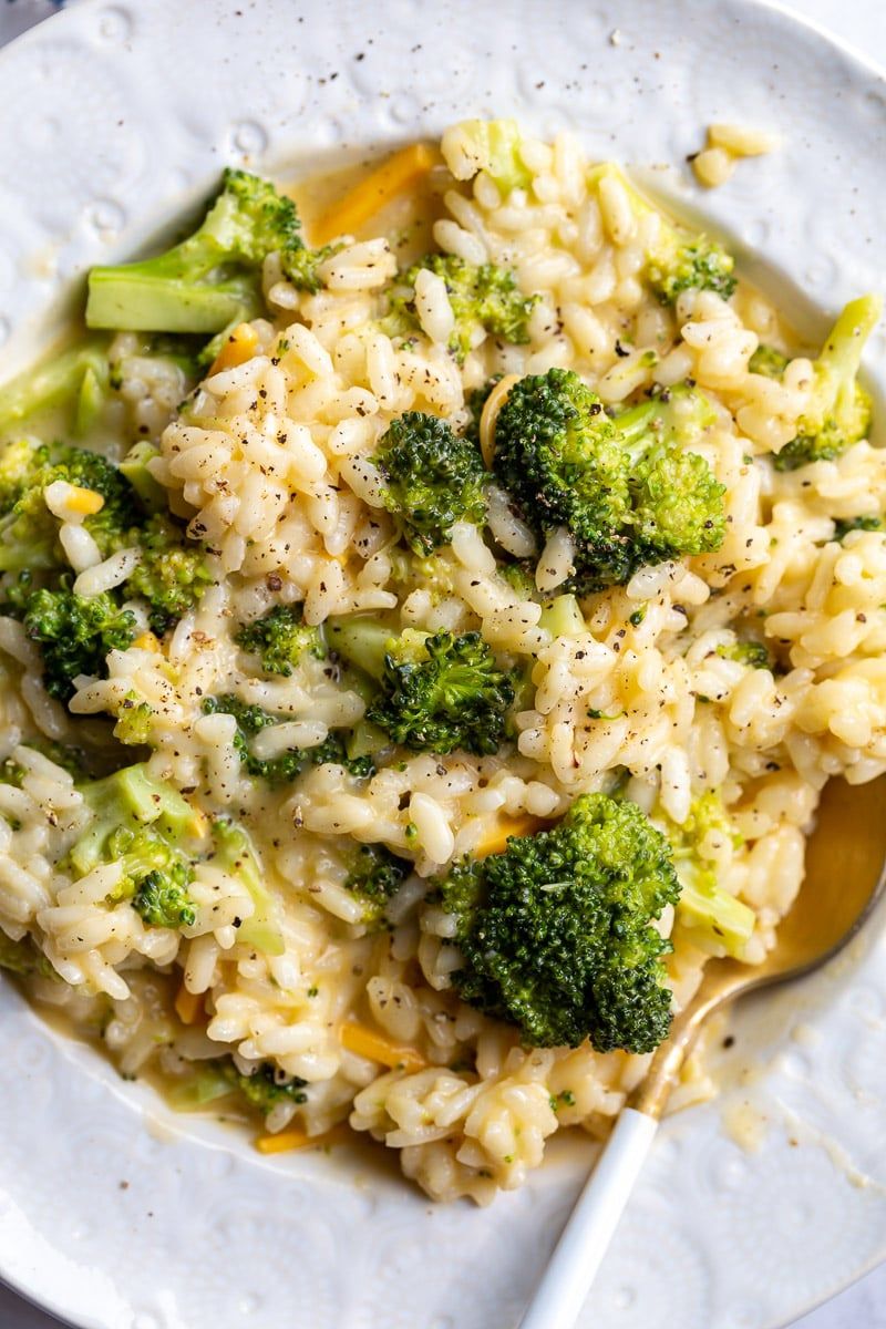 Broccoli Cheddar Risotto