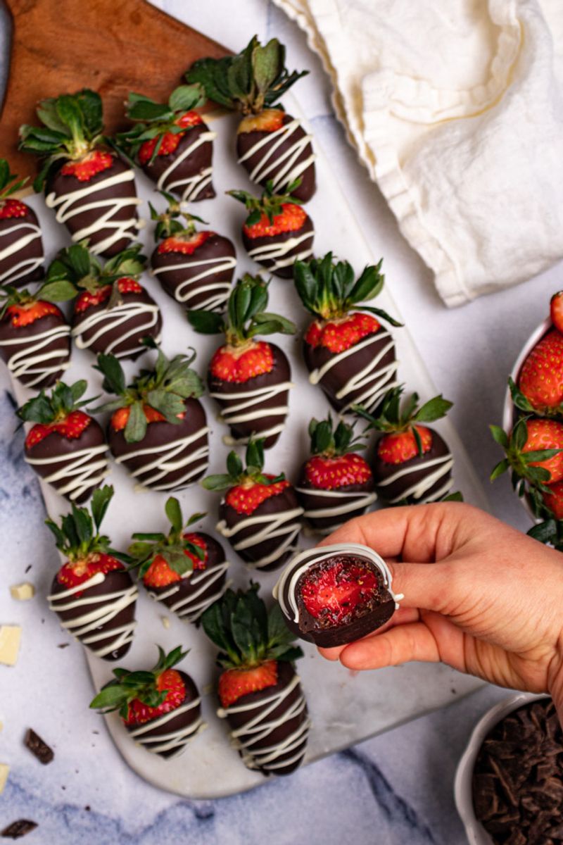 Dark Chocolate-Covered Strawberries