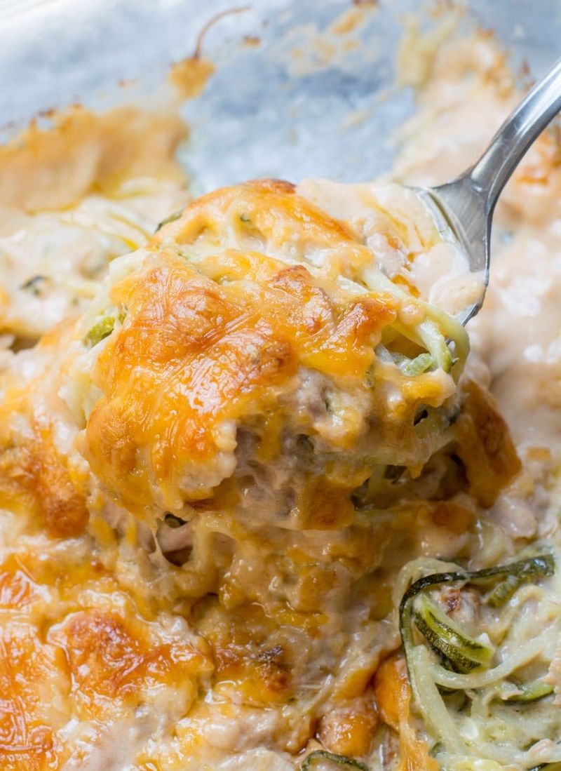Zucchini Noodle Tuna Casserole