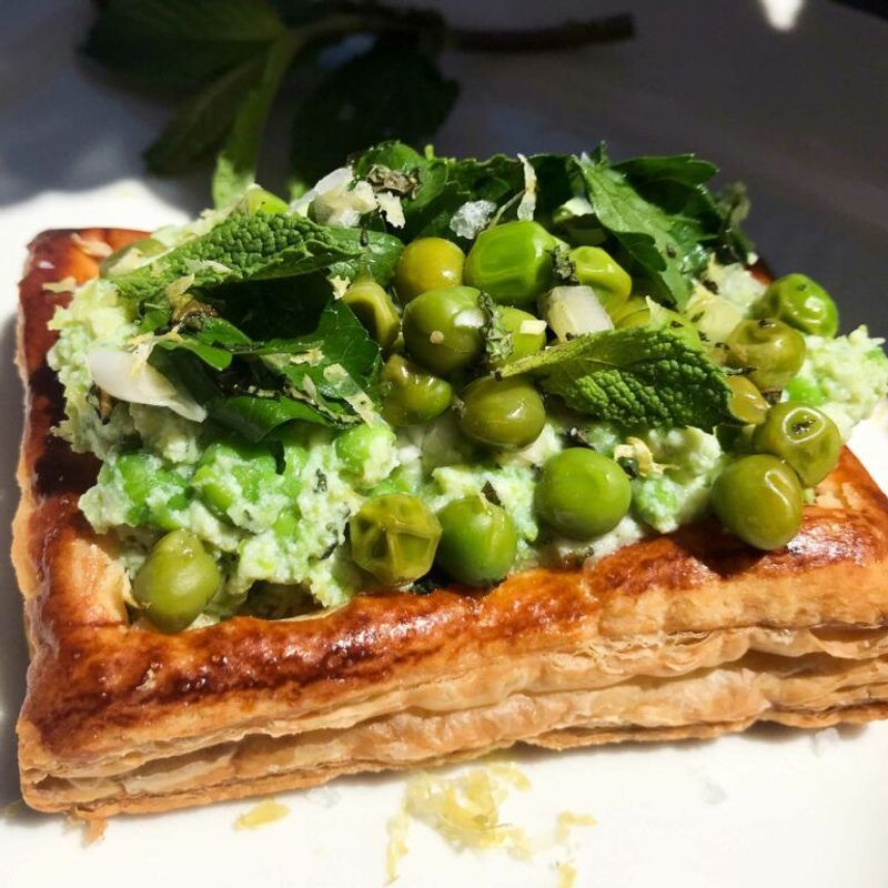 Minted Pea And Ricotta Tart