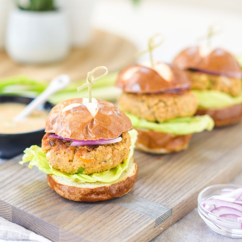 Salmon Patty Sliders